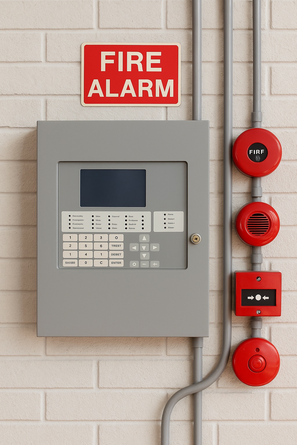 Addressable fire alarm system control panel
